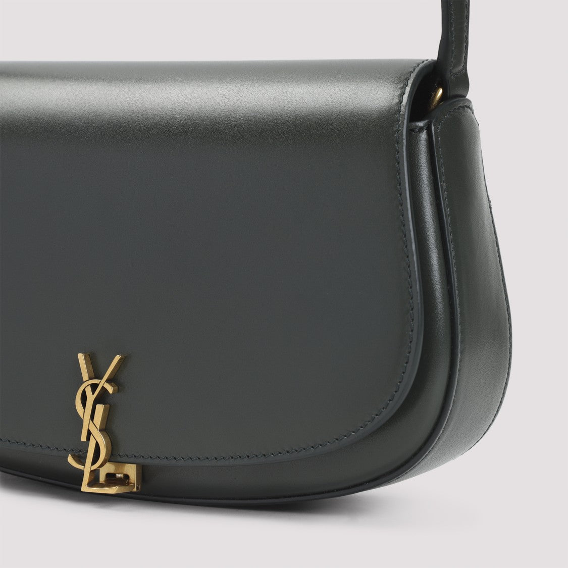 Saint Laurent Compact Black Lamb Leather Shoulder Bag