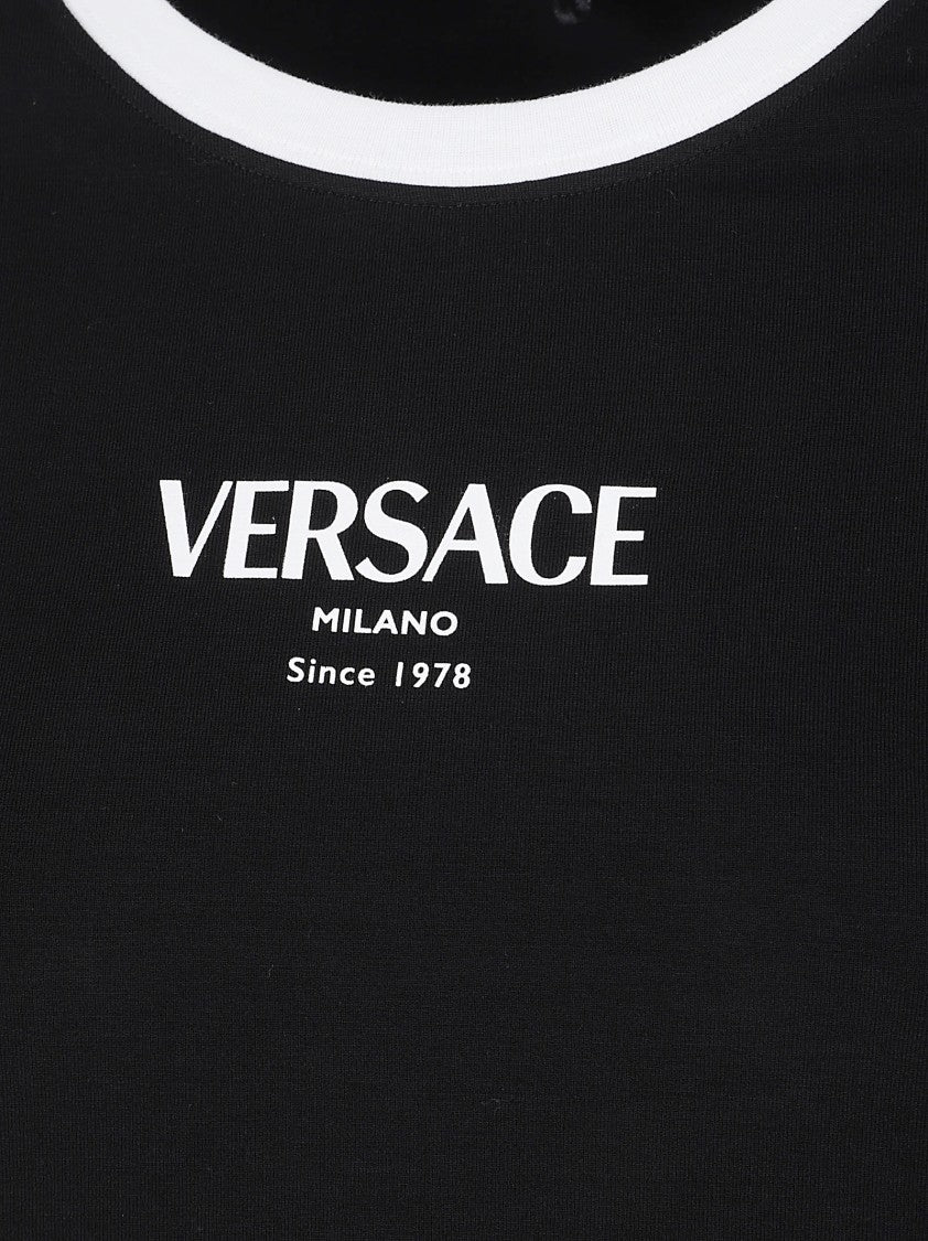 Versace Fitted Stretch Viscose Jersey T-Shirt