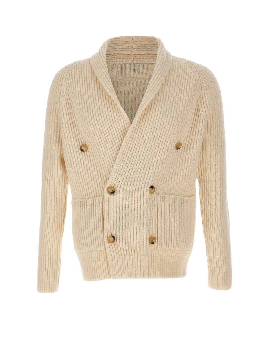 Paolo Fiorillo Capri Double-Breasted Shawl Collar Cardigan
