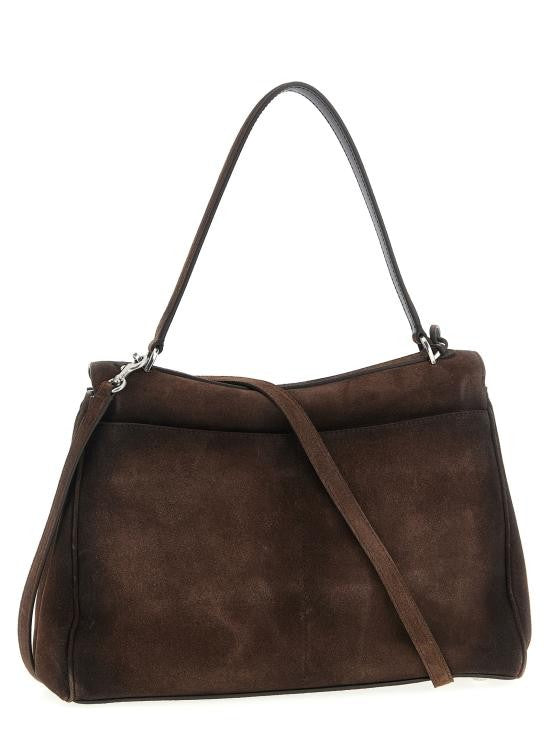 Balenciaga Medium Suede Turn-Lock Tote Bag