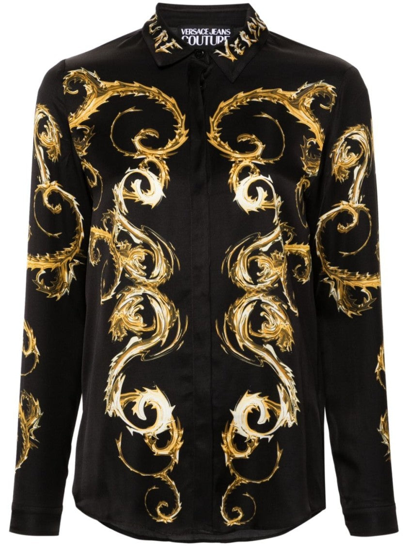 Versace Jeans Couture Ornate Black Shirt