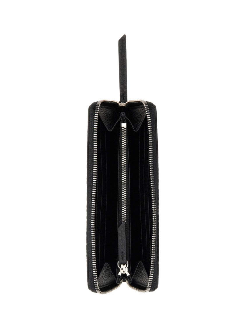 Maison Margiela Textured Leather Zip-Around Wallet
