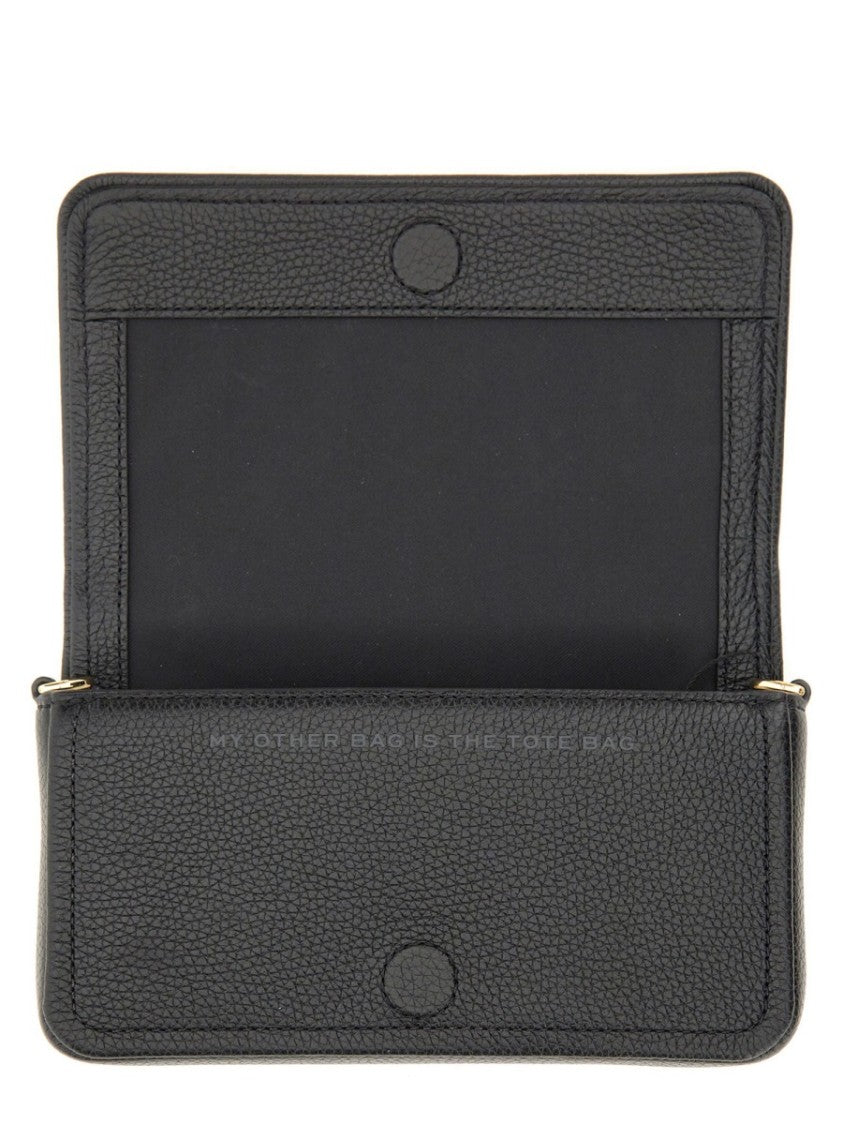 Marc Jacobs Black Leather Compact Flap Mini Bag