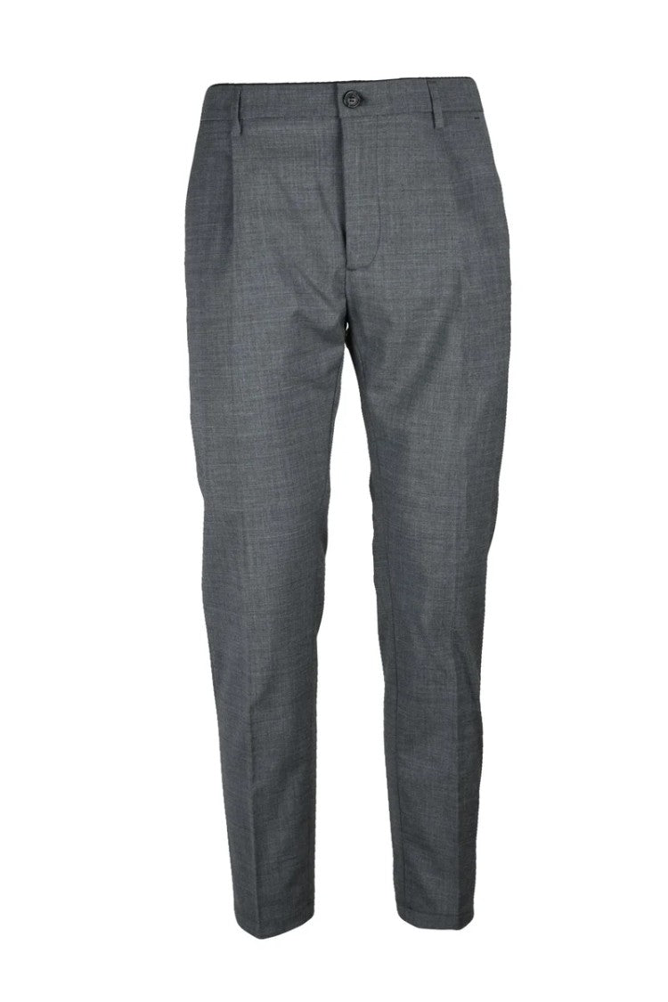 Department 5 Wool Elastane Trousers Pleated - Grey