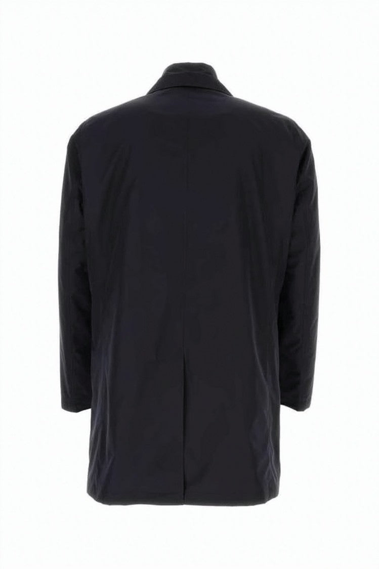 Herno Tailored Black Coat With Notched Lapel