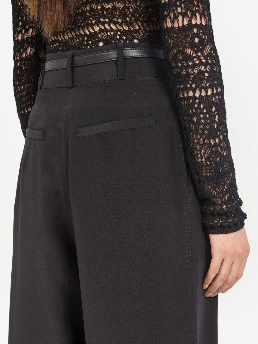Ferragamo High-Waisted Palazzo Trousers