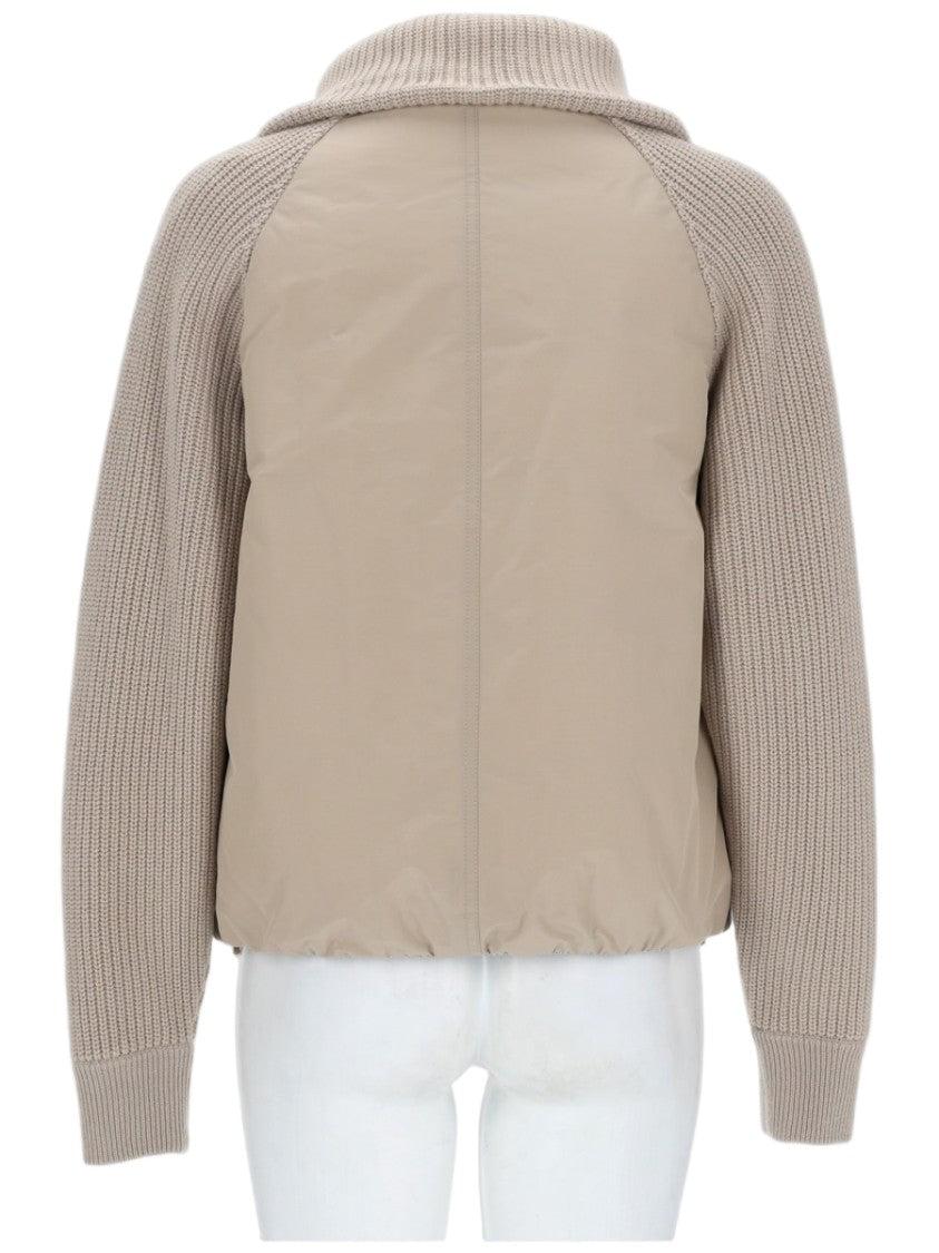 Brunello Cucinelli Techno Cotton Taffeta Jacket With Virgin Wool