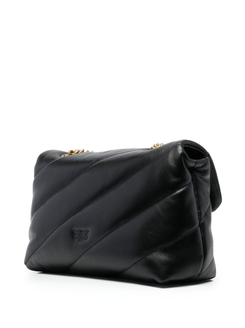 Pinko Love Classic Puff Quilted Black Shoulder Bag