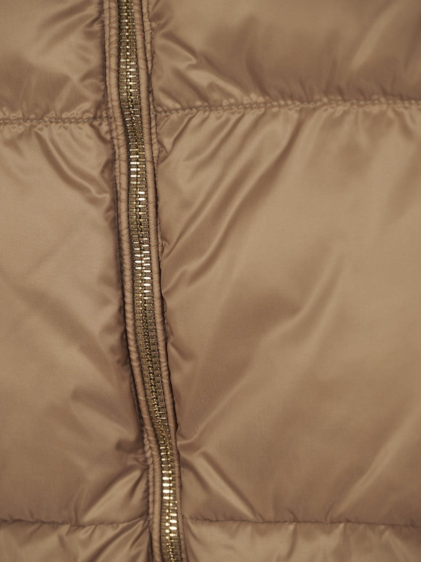 Max Mara Quilted Cape Silhouette Down Jacket