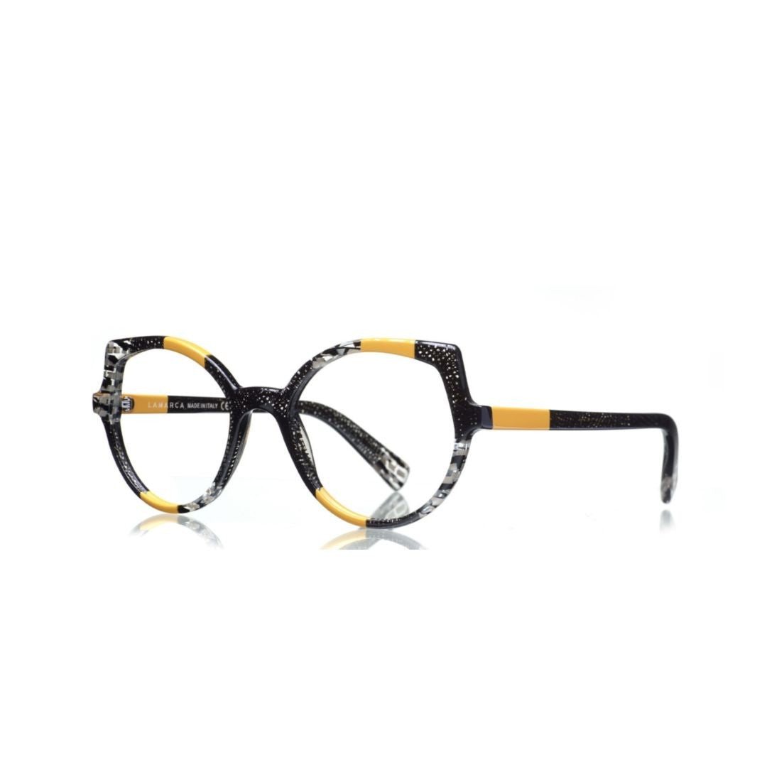 Lamarca Mosaico 149 Round Acetate Eyeglasses With Mosaic Pattern