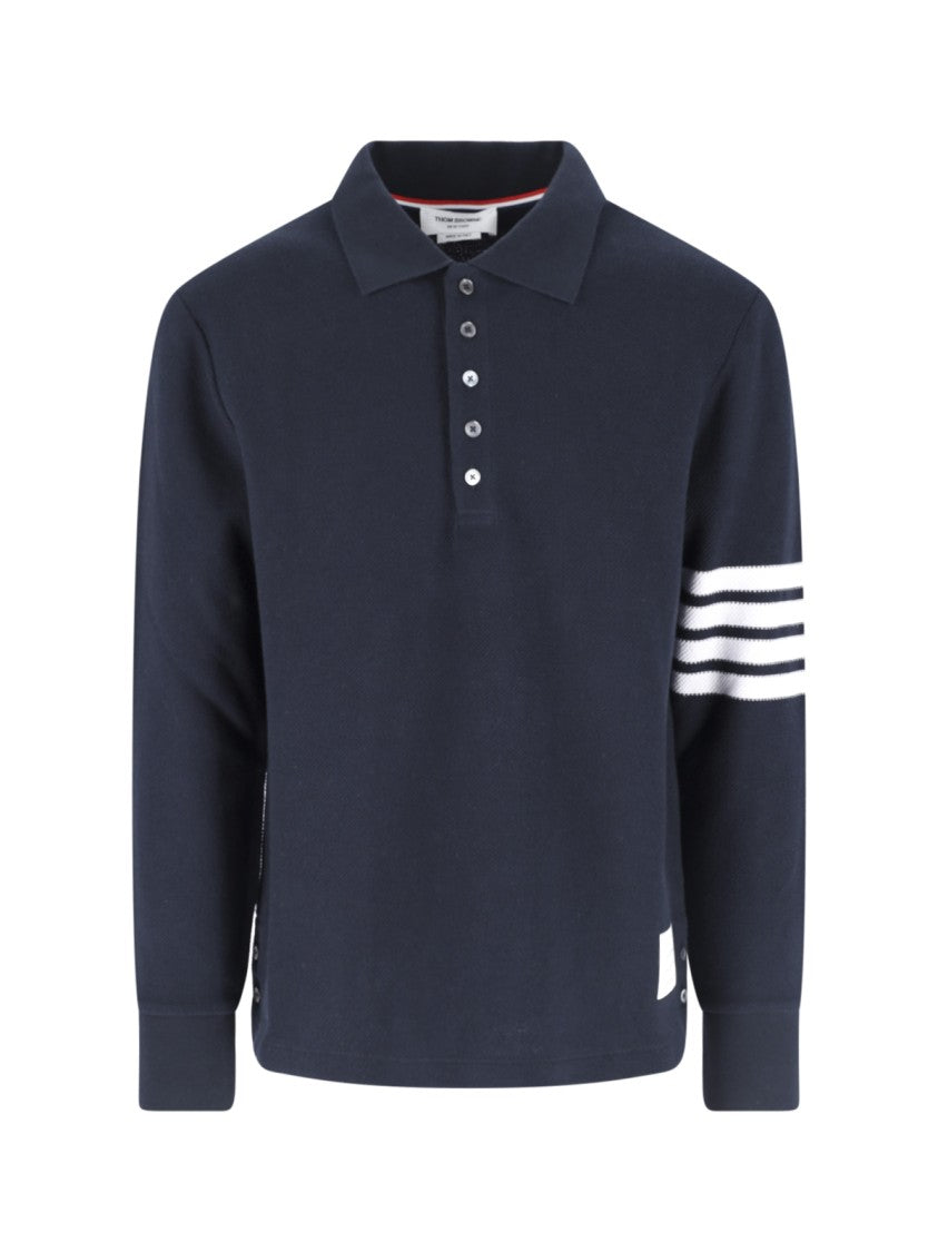 Thom Browne Long-Sleeve Polo Collar Sweater