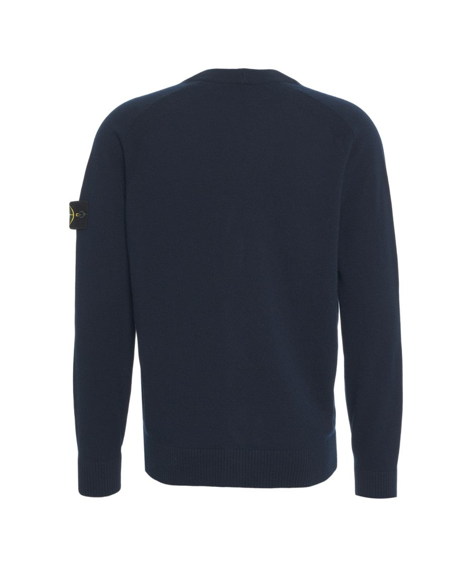 Stone Island V-Neck Button Closure Cardigan