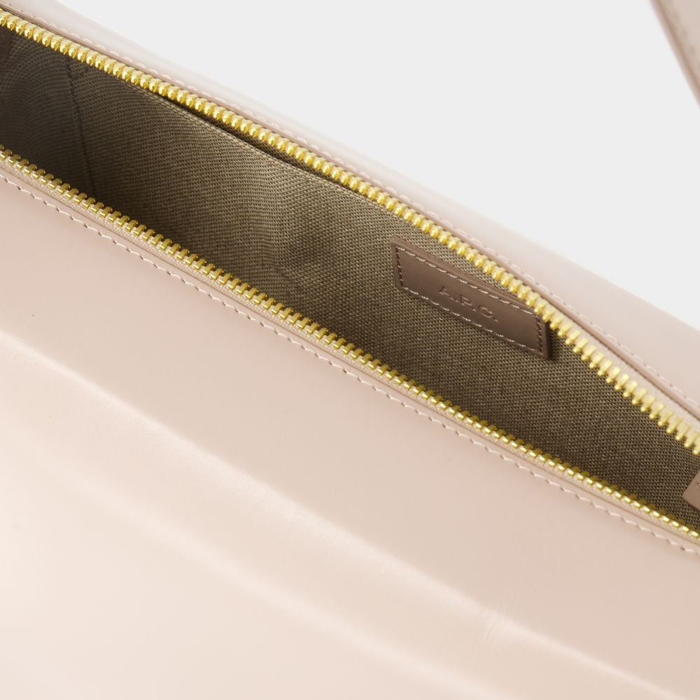 A.P.C. Virginie Baguette Bag - Leather - Moon Grey