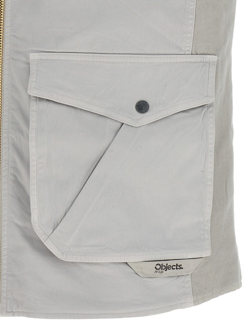 Objects Iv Life Cotton Canvas Vest With Functional Pockets