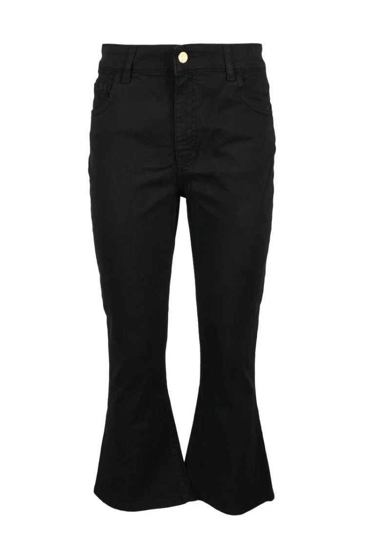 Manila Grace Black Tapered Slim Stretch Jeans
