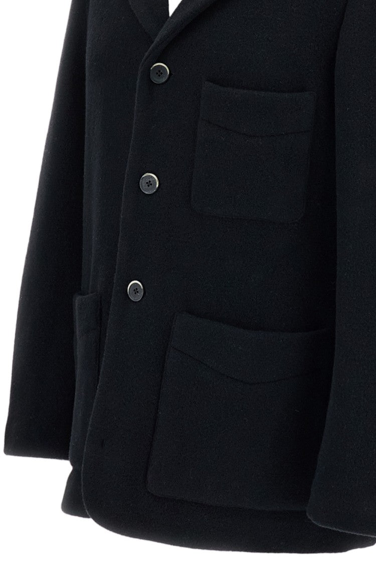 Barena Black Velona Wool-Blend Notch Lapels Blazer