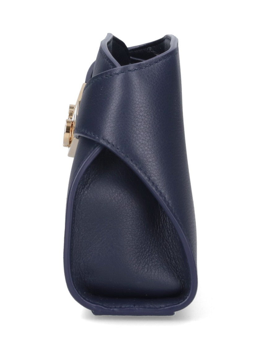 Ferragamo Blue Hug Calf Leather Mini Bag