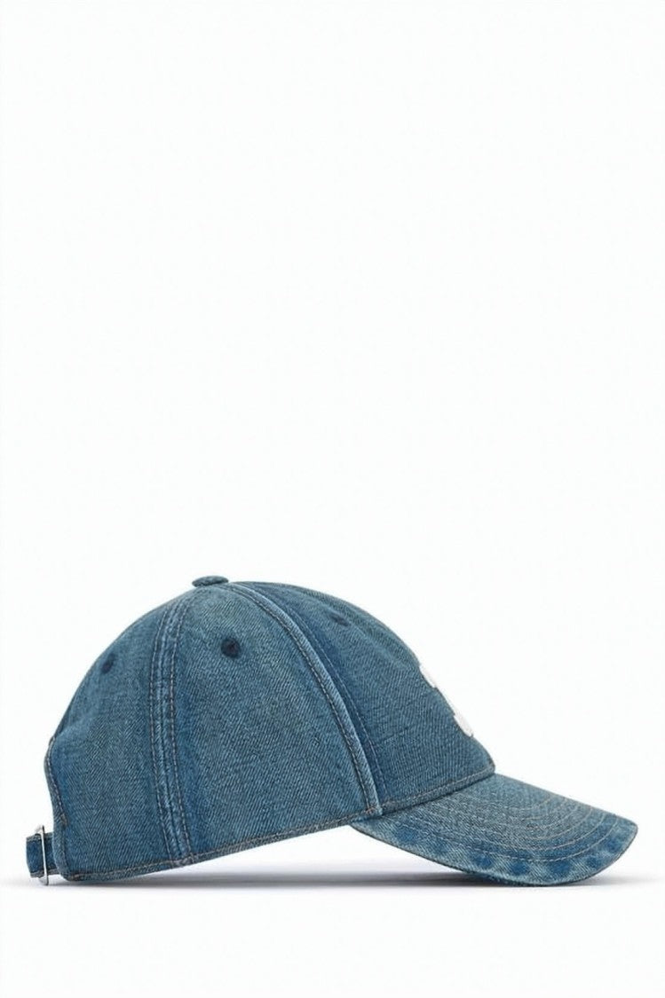 Celine Denim Baseball Cap With Structured Crown