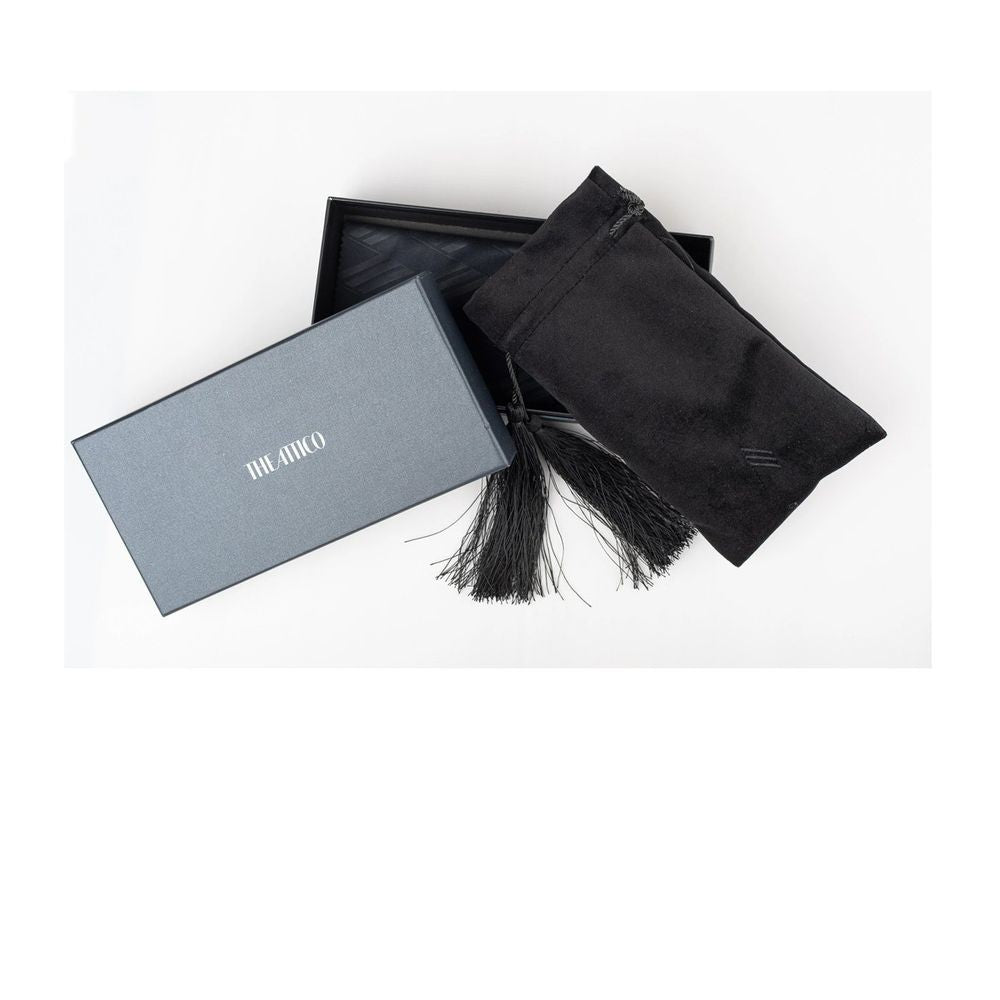 The Attico Marfa C1 Glossy Black Rectangular Sunglasses