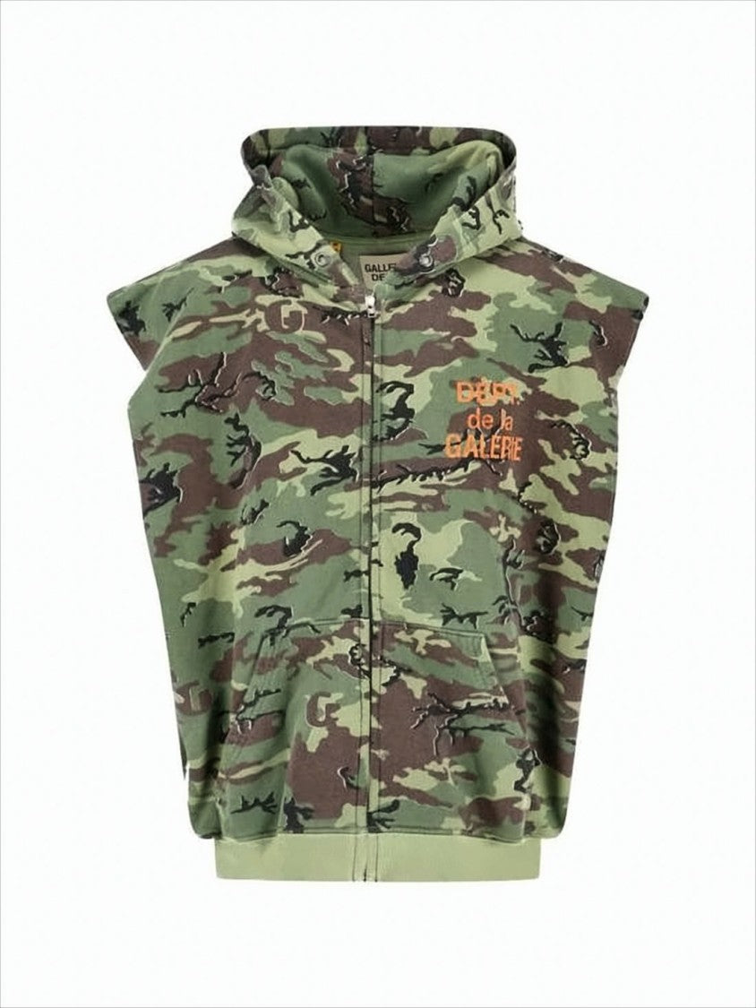 Gallery Dept. Sleeveless Camouflage Hooded Vest