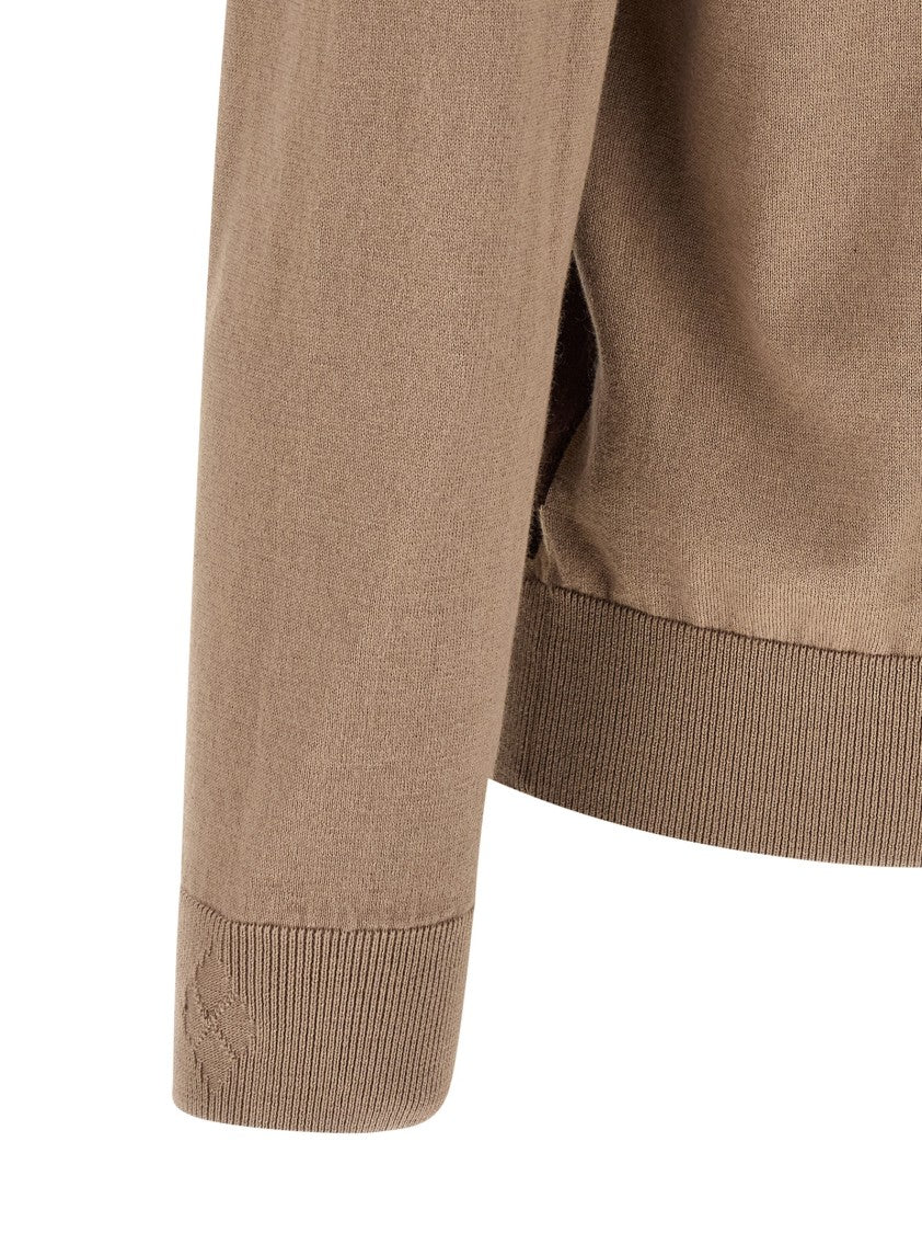 Ballantyne Argyle Pattern Cotton-Cashmere Cardigan