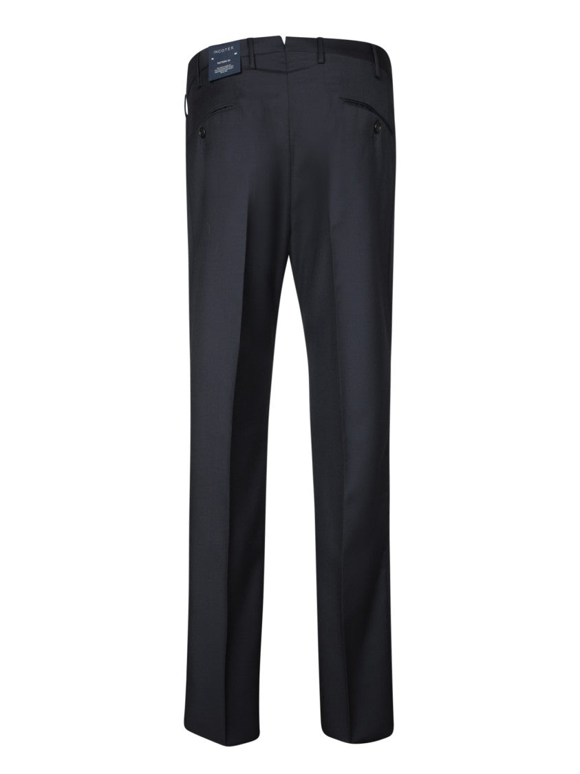 Incotex Slim Fit Tailored Blue Trousers