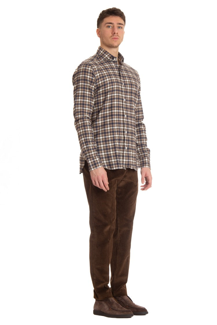 Barba Dandylife Check Print Shirt