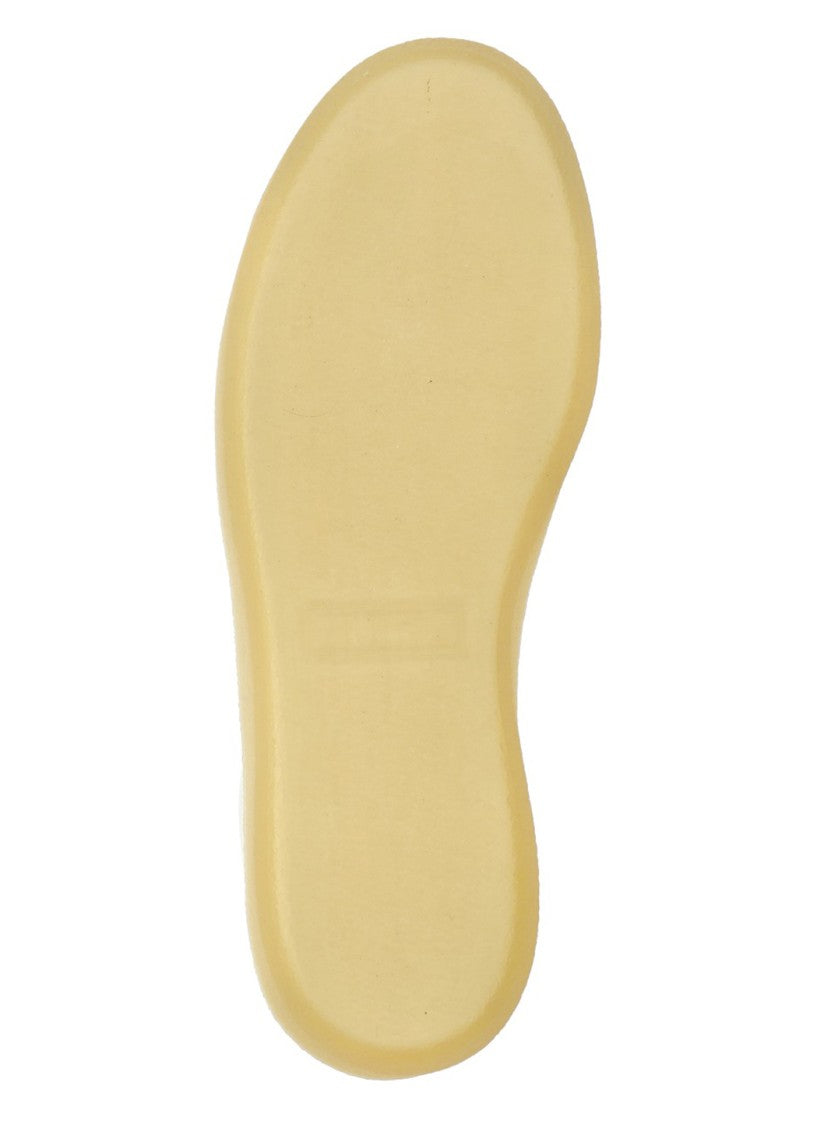 Autry Ivory Suede Tip Yellow Sole Leather Sneakers