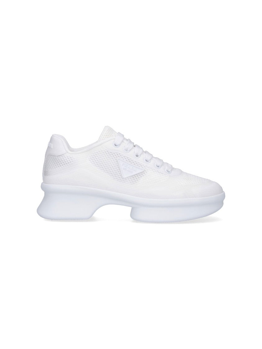 Prada Logo Sneakers – White