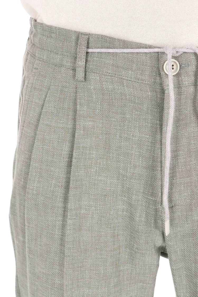 Eleventy Cross-Ply Zegna Fabric Green Suit