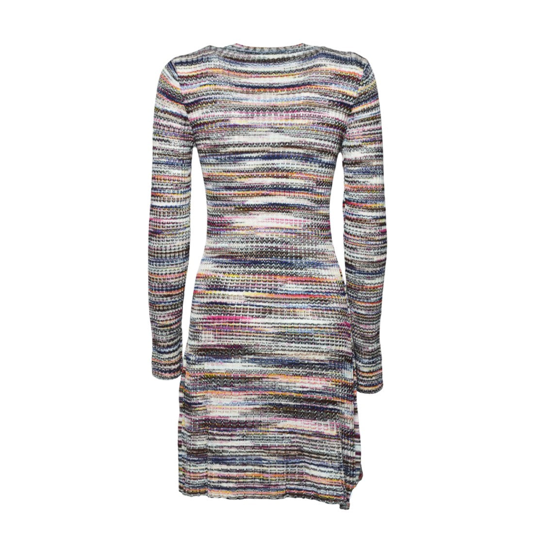 Missoni Multicolor Ribbed Wool And Viscose Flamed Mini Dress