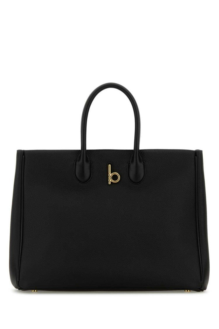 Burberry Black Leather Medium Rocking Horse Handbag