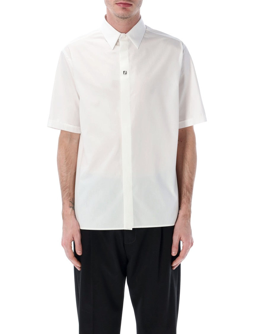 Fendi Logo-Appliqué Short Sleeve Shirt