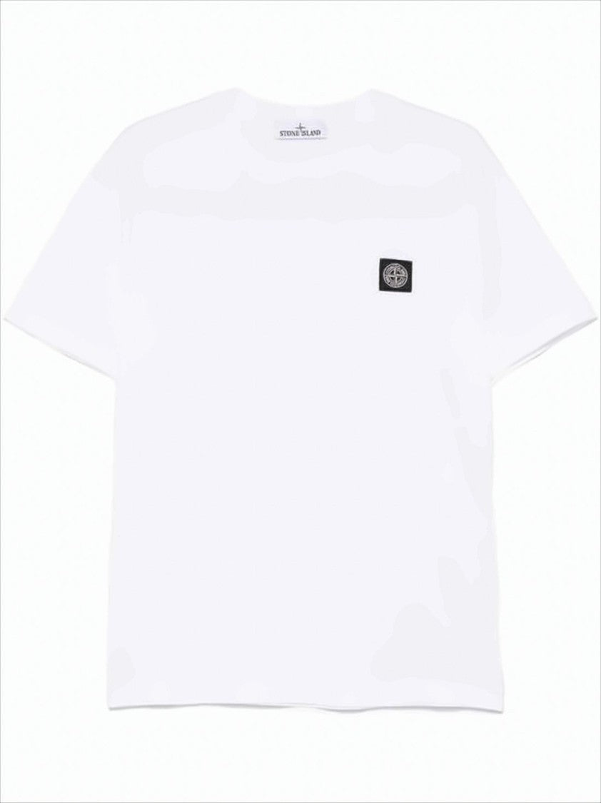 Stone Island Short-Sleeve Cotton T-Shirt With Logo Patch