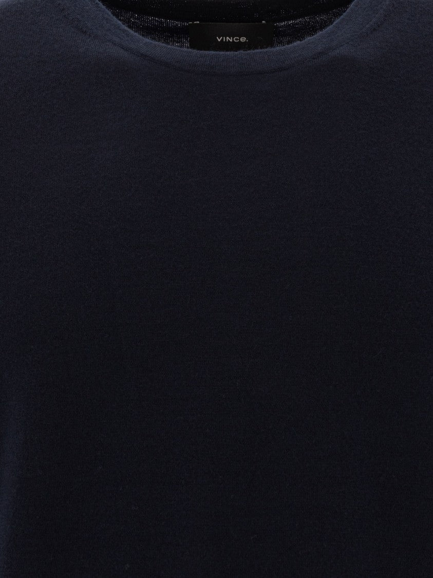 Vince Short-Sleeved Sweater In Merino Wool