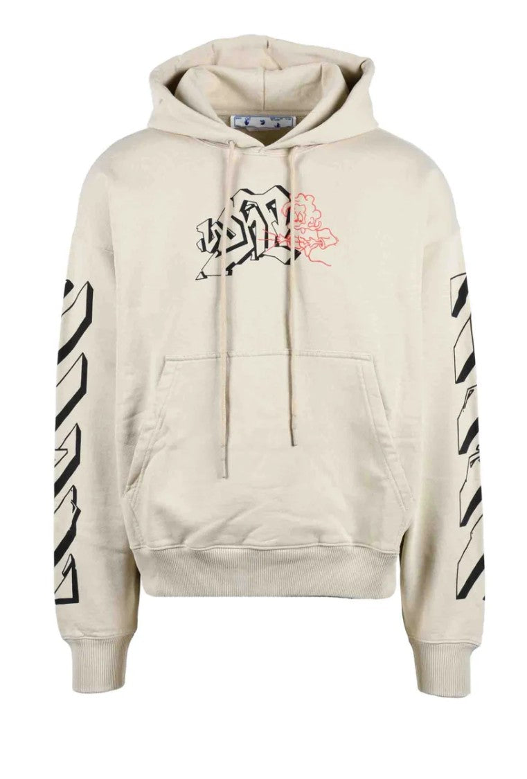 Off-White Cotton Sweatshirt - Beige