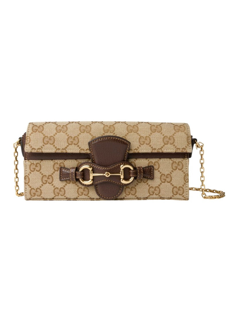 Gucci Original Gg Canvas Horsebit Shoulder Bag