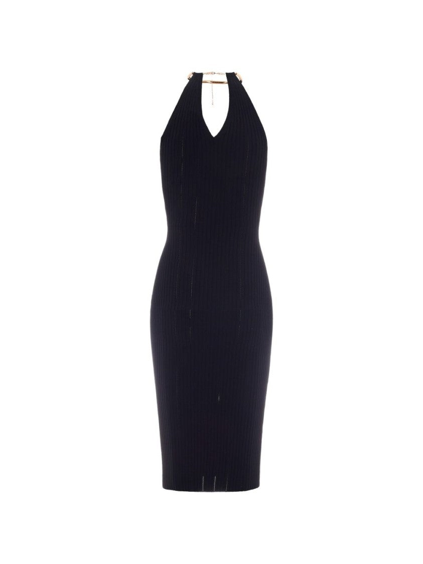 Elisabetta Franchi Fitted Mini Dress With Halter Neckline