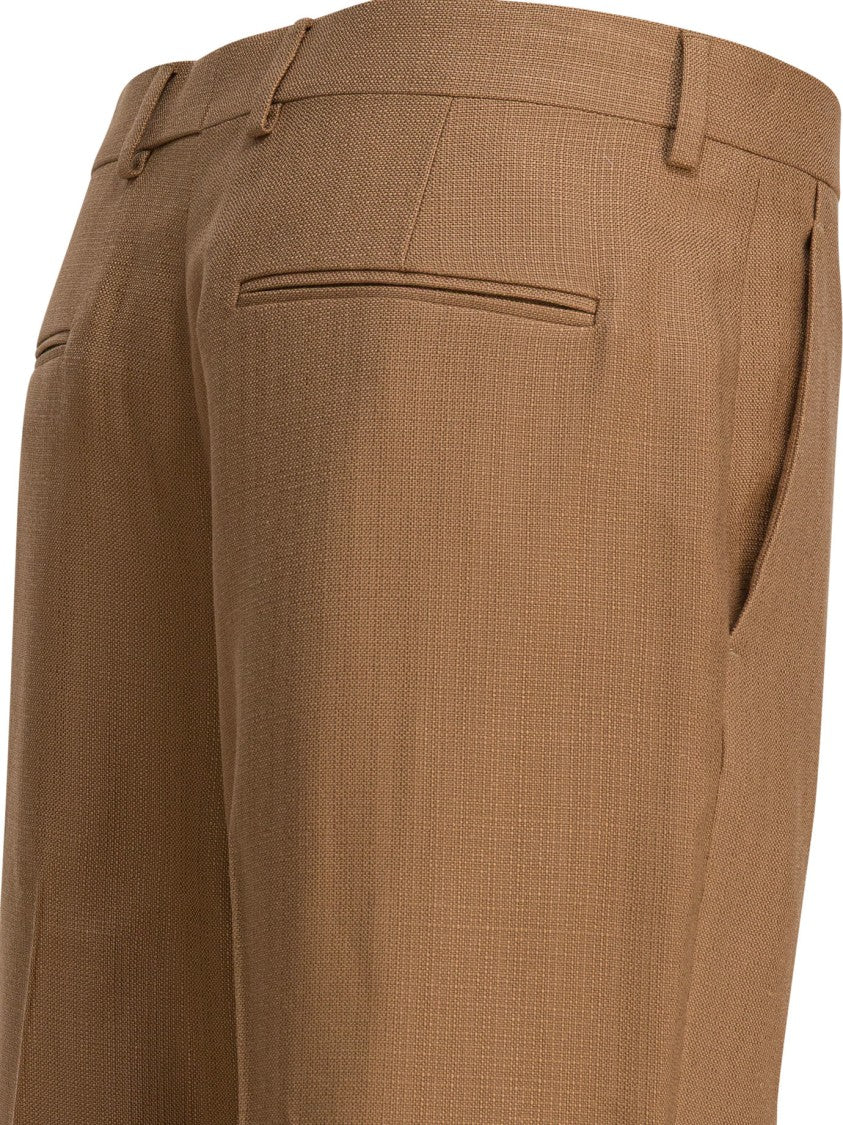 Valentino Mid-Rise Viscose Pants With Tailored Silhouette