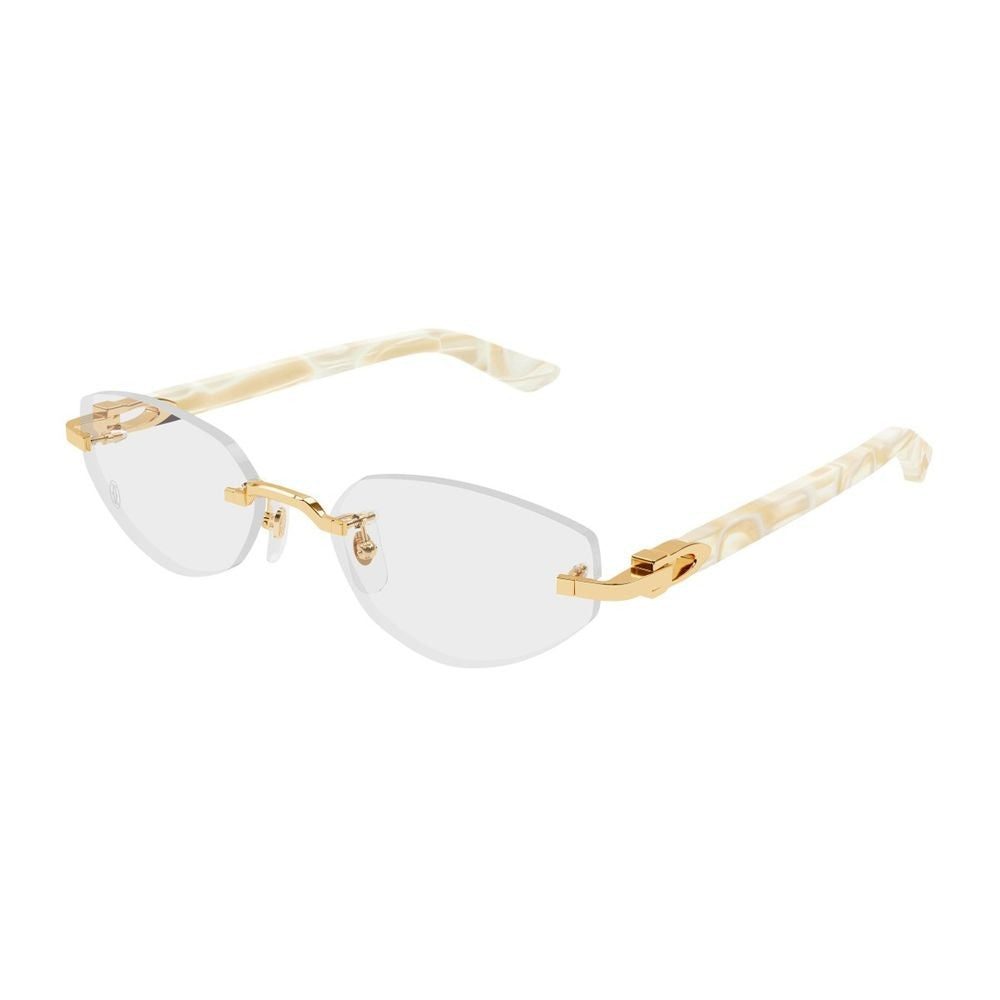 Cartier Ct0609o Décor C Allongé De Rimless Cat Eye Sunglasses