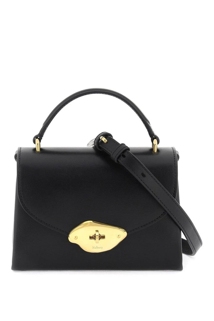 Mulberry Rectangular Black Leather Tote Bag