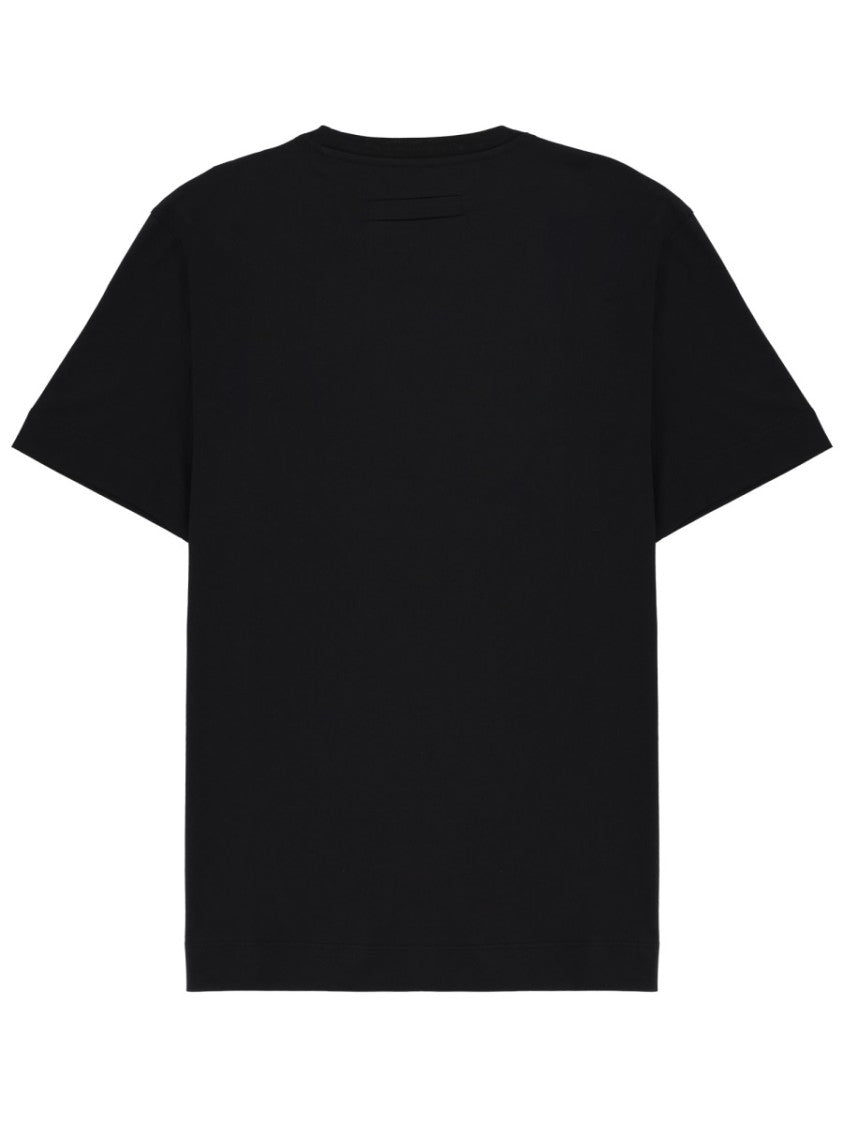 Zegna Neutral Crew Neck Understated Logo T-Shirt