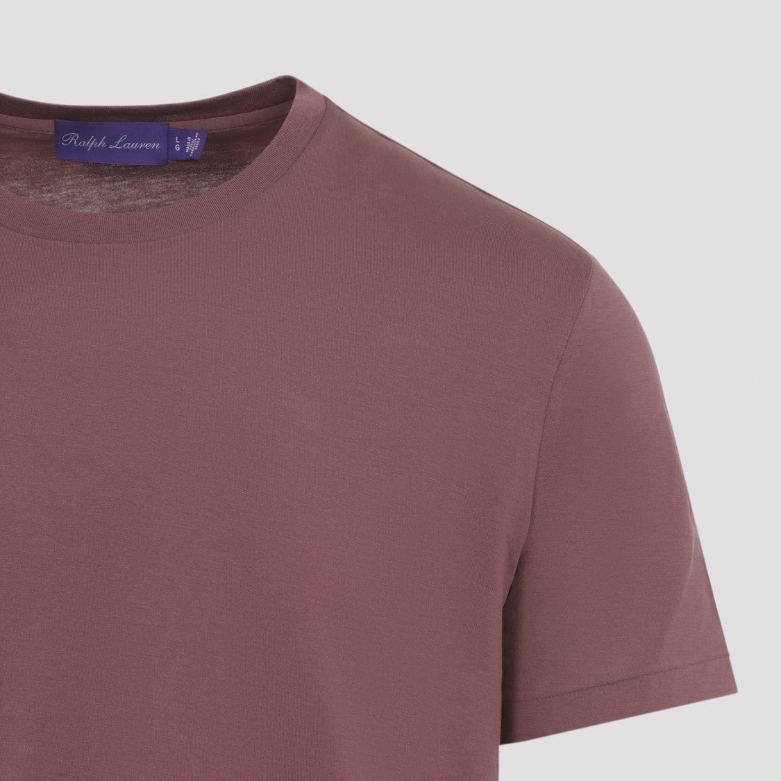Ralph Lauren X Purple Label Pure Red Wood Cotton T-Shirt With Tonal Stitching