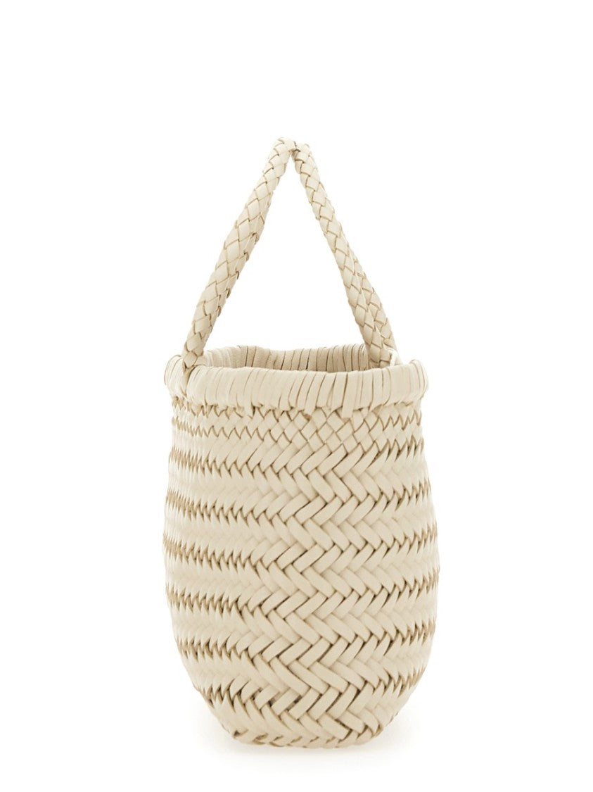 Dragon Diffusion Flat Gora Mini Woven Braided Handle Shoulder Bag