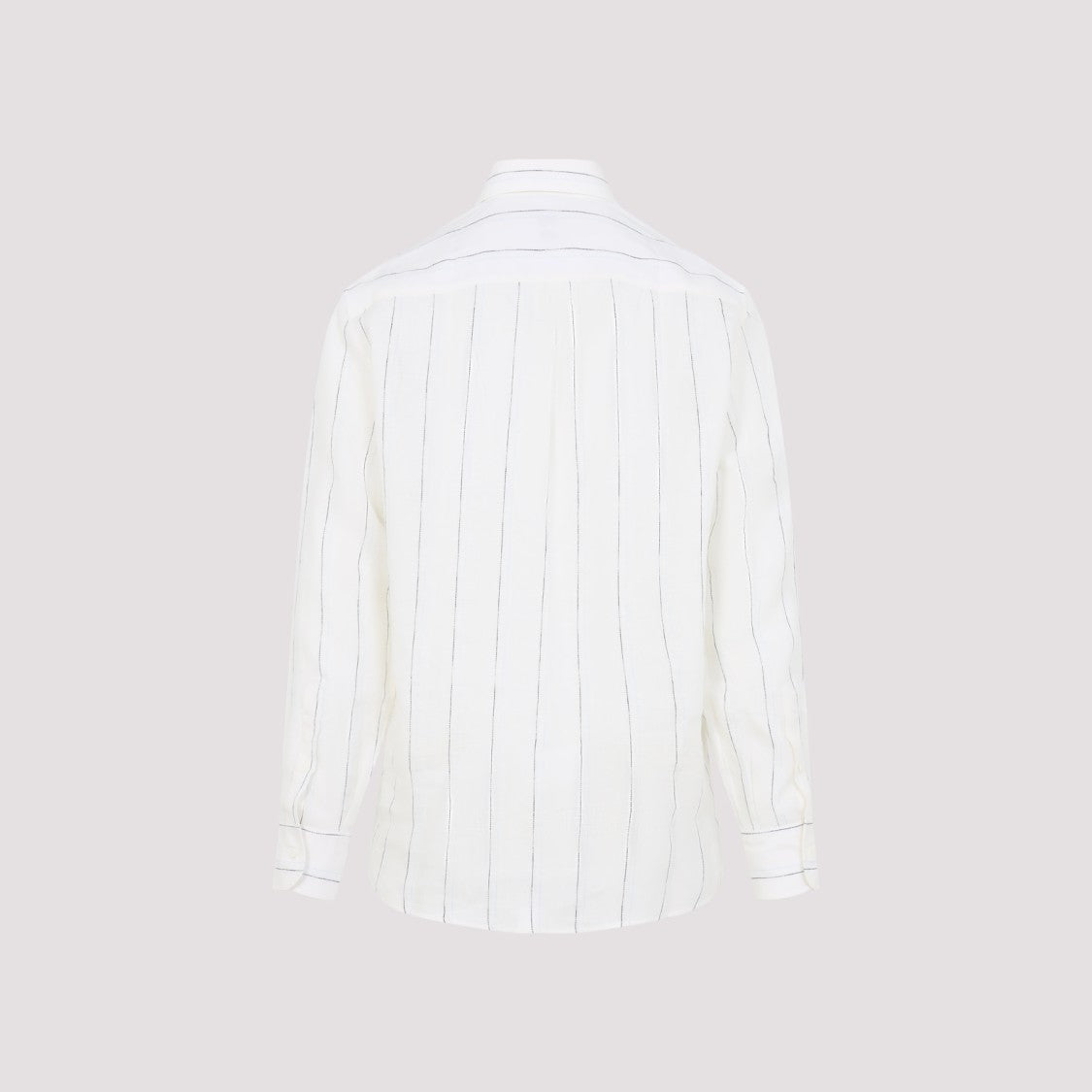 Brunello Cucinelli Long-Sleeved Striped Linen Shirt