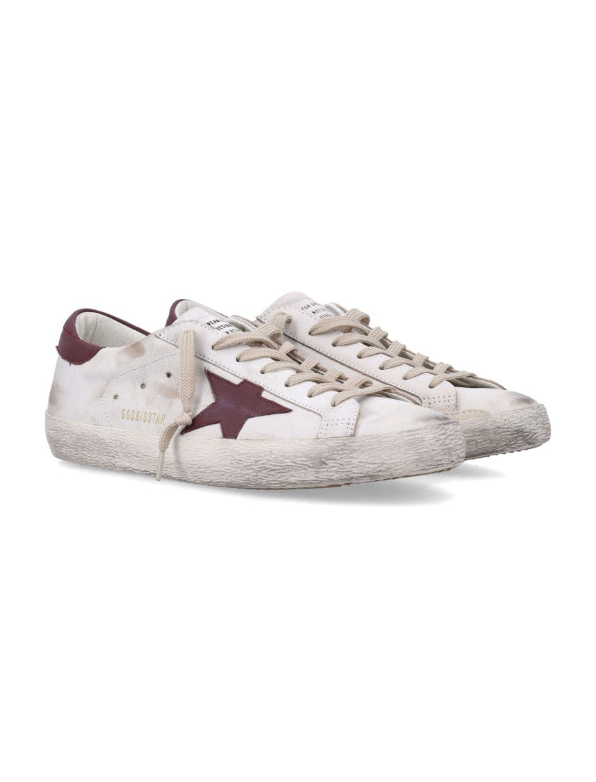 Golden Goose Super Star Red Accent Sneakers