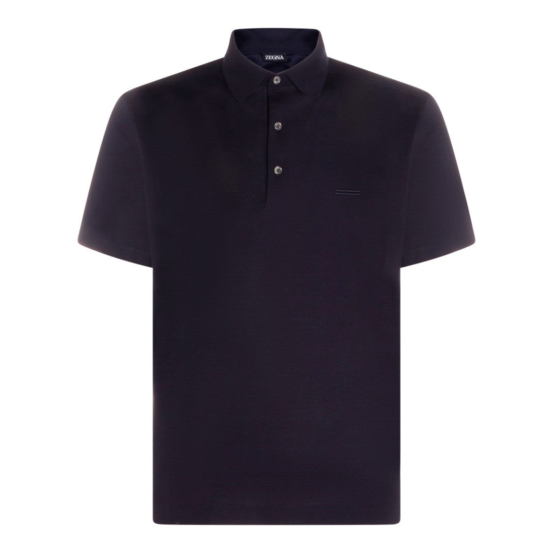 Zegna Navy Cotton Polo Shirt