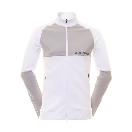 J Lindeberg High-Collar Color-Block Jacket With Zippered Pockets