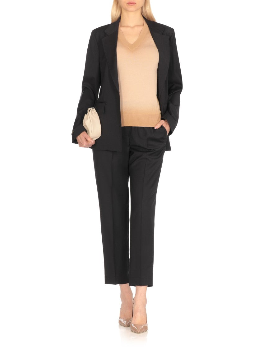 Fabiana Filippi Beige Cotton Sweater With V-Neckline