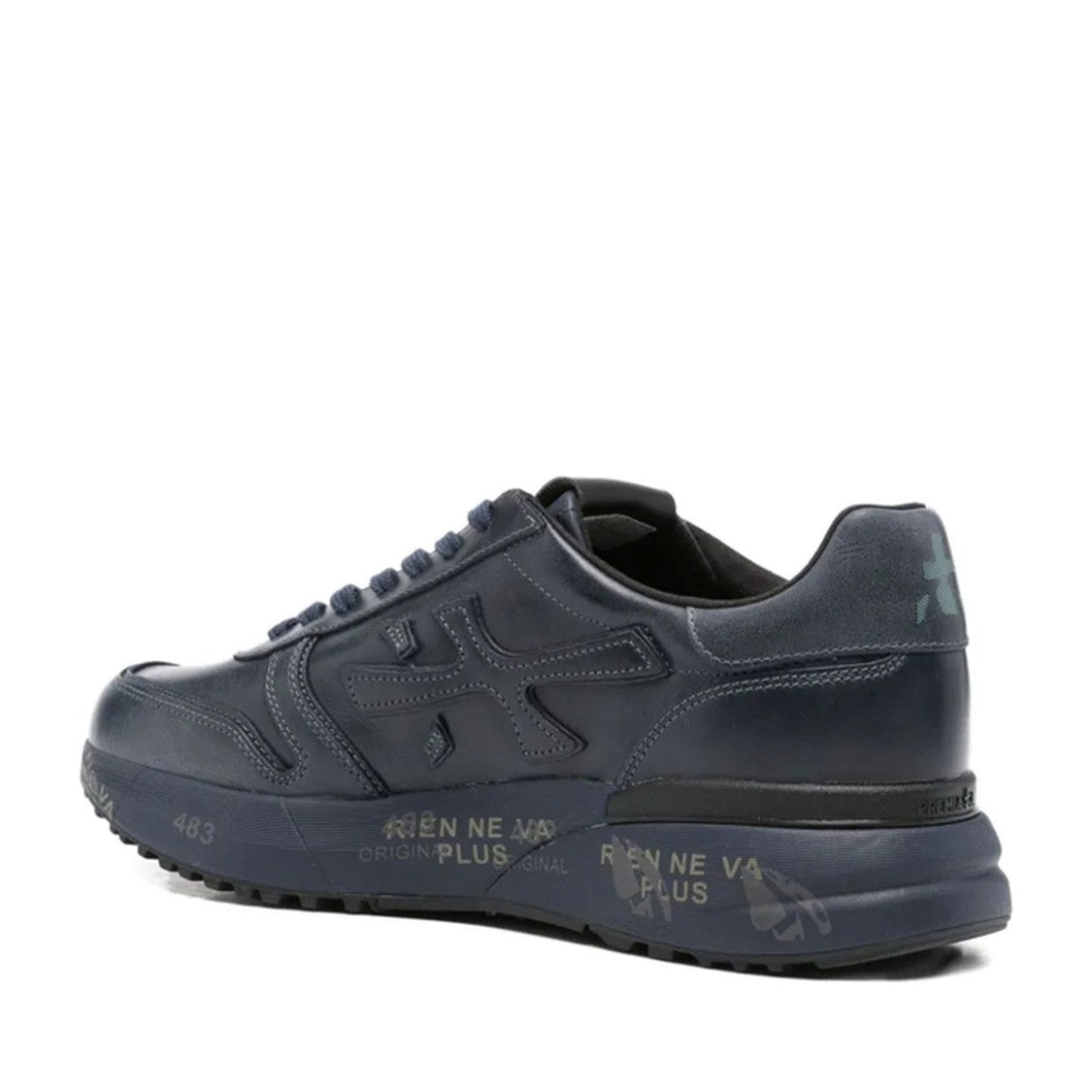 Premiata Blue Mick Leather Low-Top Sneakers